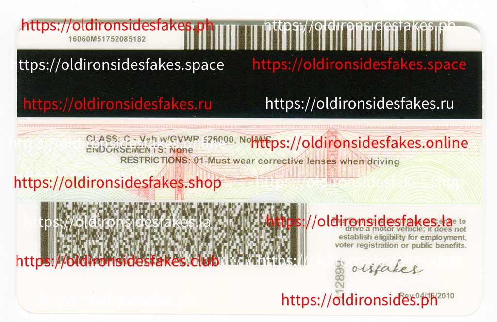 California Driver License(Old CA O21) - Image 2