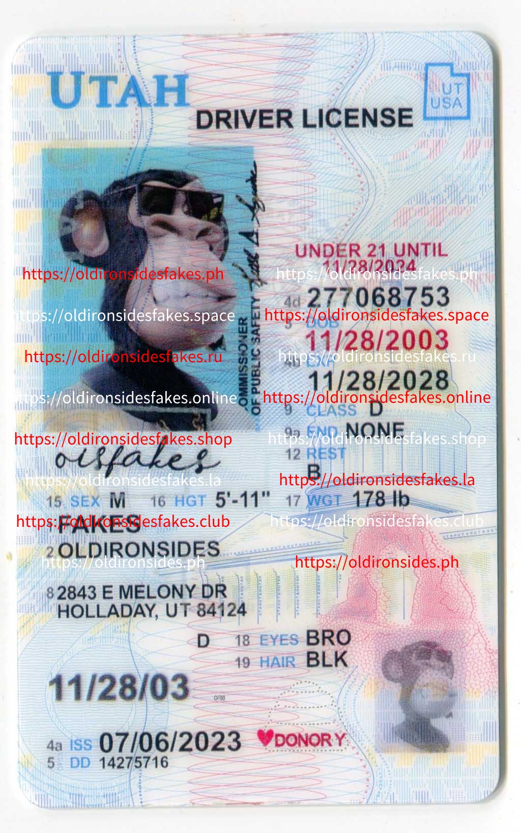 Utah Driver License(Old UT U21)
