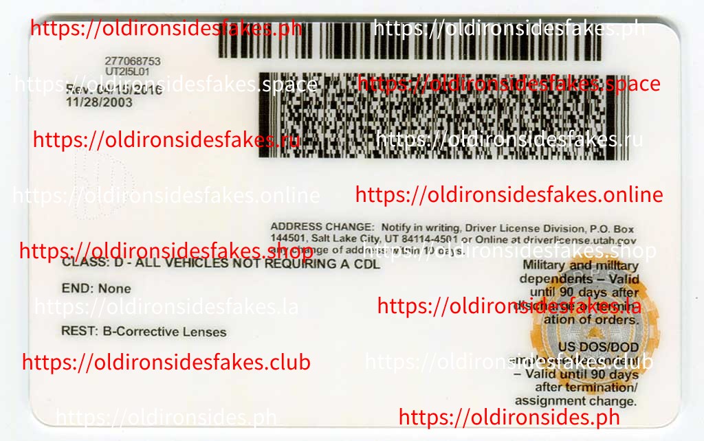 Utah Driver License(Old UT U21) - Image 2