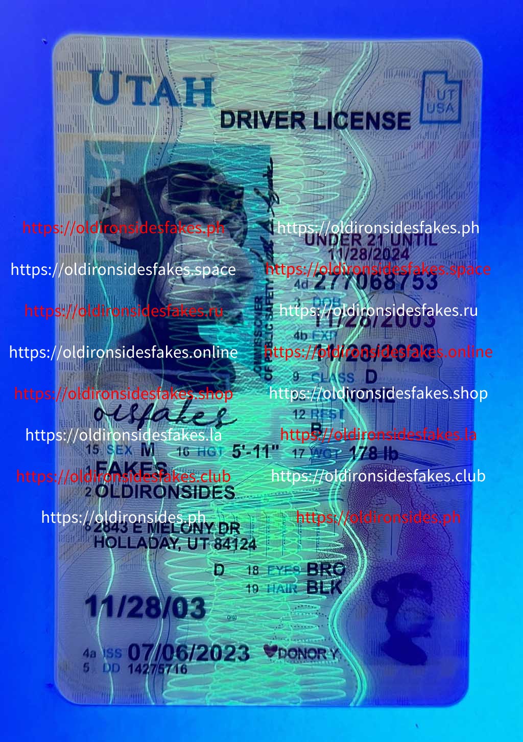 Utah Driver License(Old UT U21) - Image 3